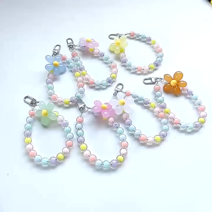 Gantungan Gelang Cristal Bunga Handphone Cantik Gantungan Lanyard Hp