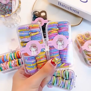 Lazzysissy Elastic Hair Bands: Cute Cartoon Flowers & Fruit Designs