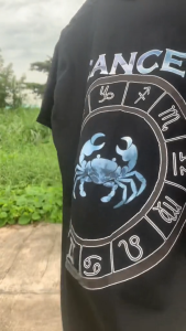 ODA Virgo Zodiac Sign T-Shirt - Cotton with Durable Rubberized Print for Men and Women (August 23 - September 22) Crewneck Round Neck Menswear Top Fashion Polyester Stylish