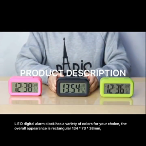 Đồng Hồ LED Để Bàn Báo Thức Điện Tử Đa Chức Năng Cảm Biến Đèn Nền Ban Đêm Nhiệt Độ Thời Gian Lịch Báo Thức Joyee
