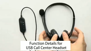 Noise Cancelling USB Headset Mute Function Call Center Headphone With Microphone For Computer