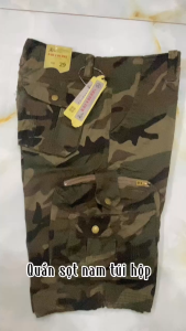 {HCM}_Quần Short Nam Rằn Ri Cài Khóa Co Giãn Big Size Full Length Phong Cách Military