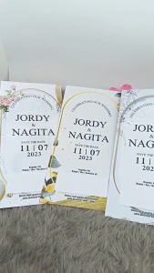 (50 PCS) Undangan Pernikahan 1 Lembar BM B