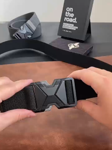 Tactical Belt with Alloy Auto-lock and Quick-release Buckle