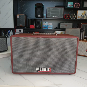 Loa Karaoke xách tay WEIMAX T-120 | Công suất 750W Bluetooth 5.0 Bass 20cm Pin 6h Thiết kế 7 đường tiếng chống hú và chống nhiễu kèm 2 micro không dây chính Hãng - Bảo hành 12 tháng