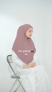 Jilbab Bergo Hamidah Zahrah Daily Hijab Non Pad Jersey Premium Hijab Instan Size L