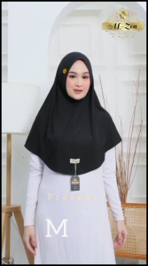 Al-Zea Hijab Jilbab Kerudung Bergo Siria Mariam Instan Daily Mya Bahan Jersey Size M dan L