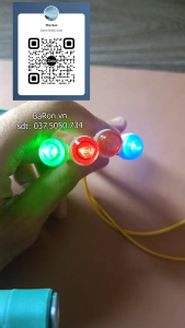 Đèn Báo bóng led lỗ 10 mã BR10-6 màu xanh đỏ vàng lam với điện áp 12 24 220v