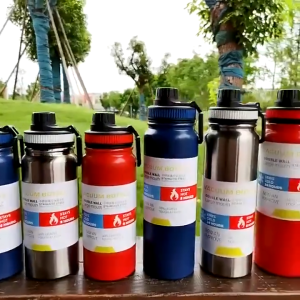 High Quality Stainless Steel Double-Layer Thermos Cup: Dual-Control Vacuum Sports Water Bottle 800ml