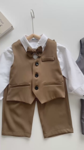 BE200 Bộ gile công tử bé trai LOCOBEAR quần áo cho bé đi tiệc đi chơi sang chảnh