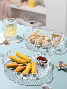 Dĩa đựng trái cây thủy tinh đĩa đựng bánh kẹo khay đựng mứt dĩa hoa quả thuỷ tinh dĩa thủy tinh giá rẻ