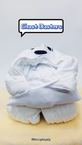 hiCosplayDy Kids Ghostbusters Stay Puft Costume Marshmallow Man Baby Toddler Child Halloween Budak Kostume