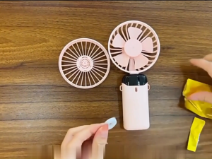 FR-C1135 Kipas Angin Lipat Mini 5-Speed Wind Led Display dengan Aromaterapi USB 10000mAh Kipas Leher