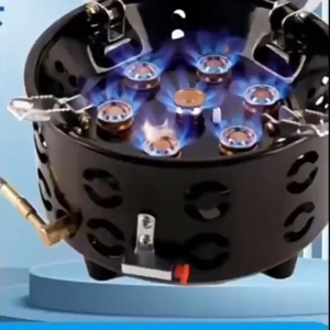 7 Core 19800W Strong Fire Power Camping Stove Portable Tourist Gas Burner Windproof Outdoor Stoves