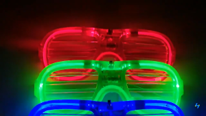 Cermin mata parti berlampu LED Light Glasses Glow Glasses Flash Rave Luminous Glow in the Dark Concert Festival Party Props cermin mata berlampu 发光眼镜