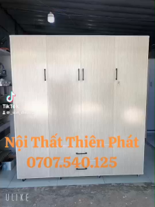 Tủ nhựa đài loan đựng quần áo có bánh xe 4 cánh 1m8x1m45x47cm