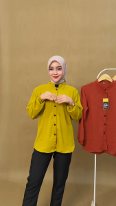 Chans - Kemeja Wanita Lengan Panjang Kekinian Korean Style Masa Kini