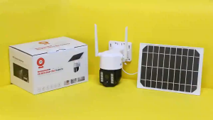 V380 Pro Kamera CCTV Wifi Kamera Surya Luar Ruangan wifi sambung ke hp 1080P Kamera IP Pengawasan Nirkabel dengan Panel Surya cctv sambung hp jarak jauh