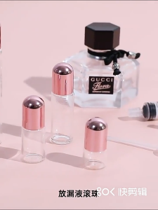 5/10ML Glass Roll On Bottle Empty Vials with Steel Metal Roller Ball for Travel Essential Oils Perfume