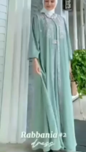 ENOSTE [COD] -  Rabania Dress Bordir Ceruty Babydoll Full Furing Jumbo 3XL 4XL Terbaru 2025 Gamis Bordir Modern Wanita Dewasa Longdress Remaja Kekinian Viral