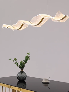 SOLO Modern Acrylic Ribbon Led Chandelier Dining Room Pendant Light Ceiling light Home Decor Kitchen Hanging Lamp