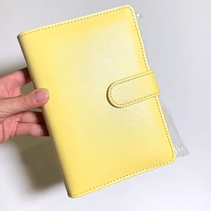 【SG】PU Leather A5 Budget Binder Planner Notebook Cover Envelopes Binder Pockets for Money Budget Saving Bill Organizer