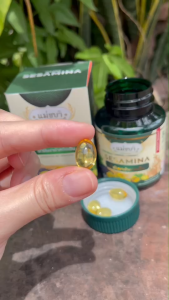 [พร้อมส่ง] น้ำมันงาดำสกัดเย็น 100% ตราแม่ชบา 500mg. (1 กระปุก 30 ซอฟเจล) เซซามิน่า BLACK SESAME OIL