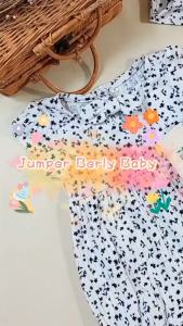 Maybee Romper Baby Berly 0-12 Bulan Jumper Bayi Anak Perempuan Free Headband S M
