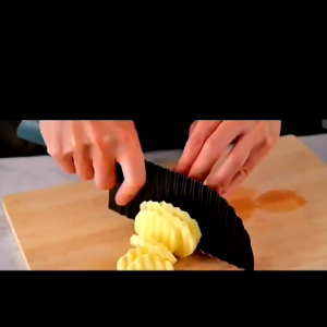 Kitchen Knife Potato Slicer Knife Stainless Steel Vegetable Carrot Cutter French Fries Slicer Crinkle Wavy Blade Knives