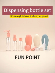KOZI 11pcs Travel Bottles Set Travel Size Containers Skincare Liquid Cosmetic Toiletries Travel Organizer Size Containers