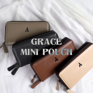 Alona Leather Grace Walllet - Dompet Panjang Wanita Kulit Sapi Asli Free Card Holder