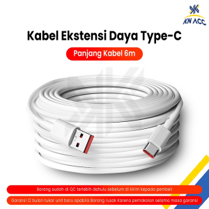 [KN ACC] KABEL CHARGER CAMERA KAMERA CCTV TYPE TIPE C PANJANG KABEL 6 METER