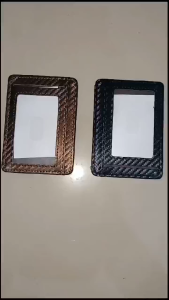 Deabolar Dompet Kartu Mini Kecil K3220 Anti Ribet Motif Serat Karbon Fiber Bahan Sintetis Lembut Kilat