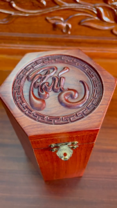 Hũ đưng trà caffe gỗ hương đỏ