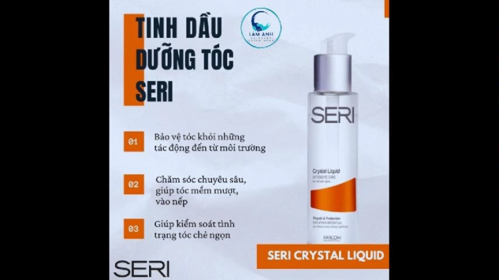 Tinh Dầu Farcom Professionel Seri Crystal Liquid Intensive Care Dưỡng & Phục Hồi Tóc Hư Tổn 100ml
