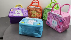 3D Lunch Bag Canvas Bags Fresh Handbag Thickened aluminum film cartoon lunch bag