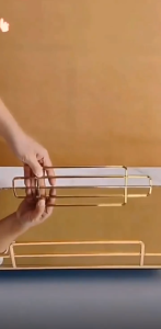 ห้องนั่งเล่นหรูหรากล่องเก็บของเดสก์ท็อปที่บ้านถาดกระจกผ้าเช็ดปาก