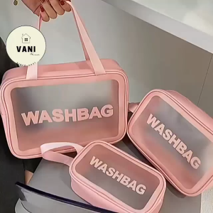 Túi Đựng Mỹ Phẩm Đồ Trang Điểm WASHBAG set 3 túi 3 size - Túi Đựng Đồ Cá Nhân Du Lịch Chống Thấm Nước