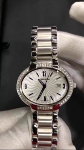 ADRIATICA Swiss Made Elegant Watches Silver Oval Case Swarovski Crystal Womens Bracelet Watch 32mm A3627.51B3QZ