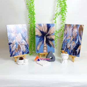 HIASAN DINDING PEMANDANGAN BUNGA APOLITO ( 20X30 CM ) ABSTRACT FLOWERS PAJANGAN DINDING DEKORASI DINDING PAJANGAN KAYU PAJANGAN DINDING