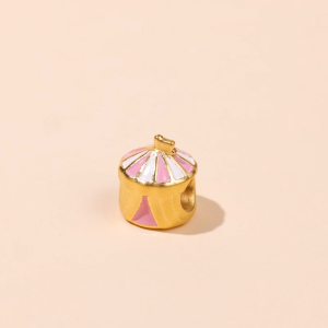 Chow Sang Sang 周生生 Charme Mini Lovely Tales 999 Gold Circus tent Mini Charm 92728C (Bracelet Not Included)