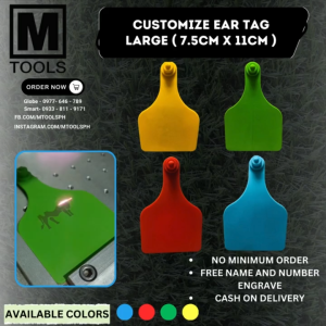 CUSTOMIZED/PERSONALIZED LARGE EARTAG FOR YOUR COW HORSES LASER ENGRAVE WITH HIGH QUALITY PRECISION
