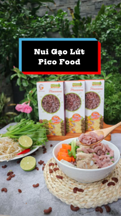 Nui Gạo Lứt Pico Food, Nui Ông Gạo Lứt  100% Tự Nhiên,Thực Phẩm Ăn Kiêng, Thực Dưỡng Hỗ Trợ Giảm Cân Hộp 250g