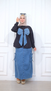 SETELAN ROK DAN CELANA WANITA BUFFY UNTUK BERAT BADAN 50 SAMPAI 70 KG