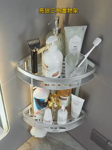 Rak Kamar Mandi Toilet Susun Stainless Premium Handuk Dinding Shampoo Sabun Serbaguna Multifungsi