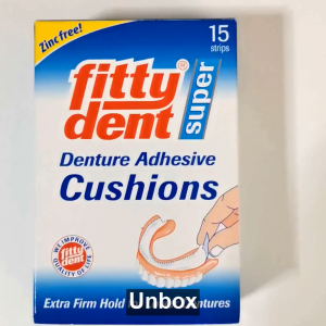 FITTYDENT Dentures Adhesive Cushion 15S + Denture Cleansing Tablets 36S Pack