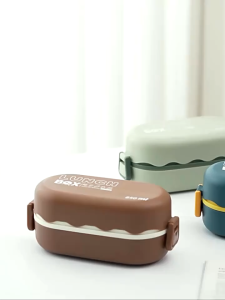 Furnibest Lunch Box Sekat Plastik Tempat Bekal Lunch Box Serbaguna Makanan Anak