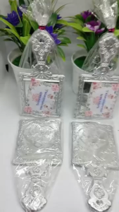 Souvenir pernikahan cermin silver isi 50 pcs+kartu ucapan