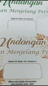 50 PCS Undangan Tasyakuran Menjelang Pernikahan