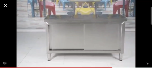 304 Stainless steel sliding door workbench Loading table Operating table Kitchen household cabinet